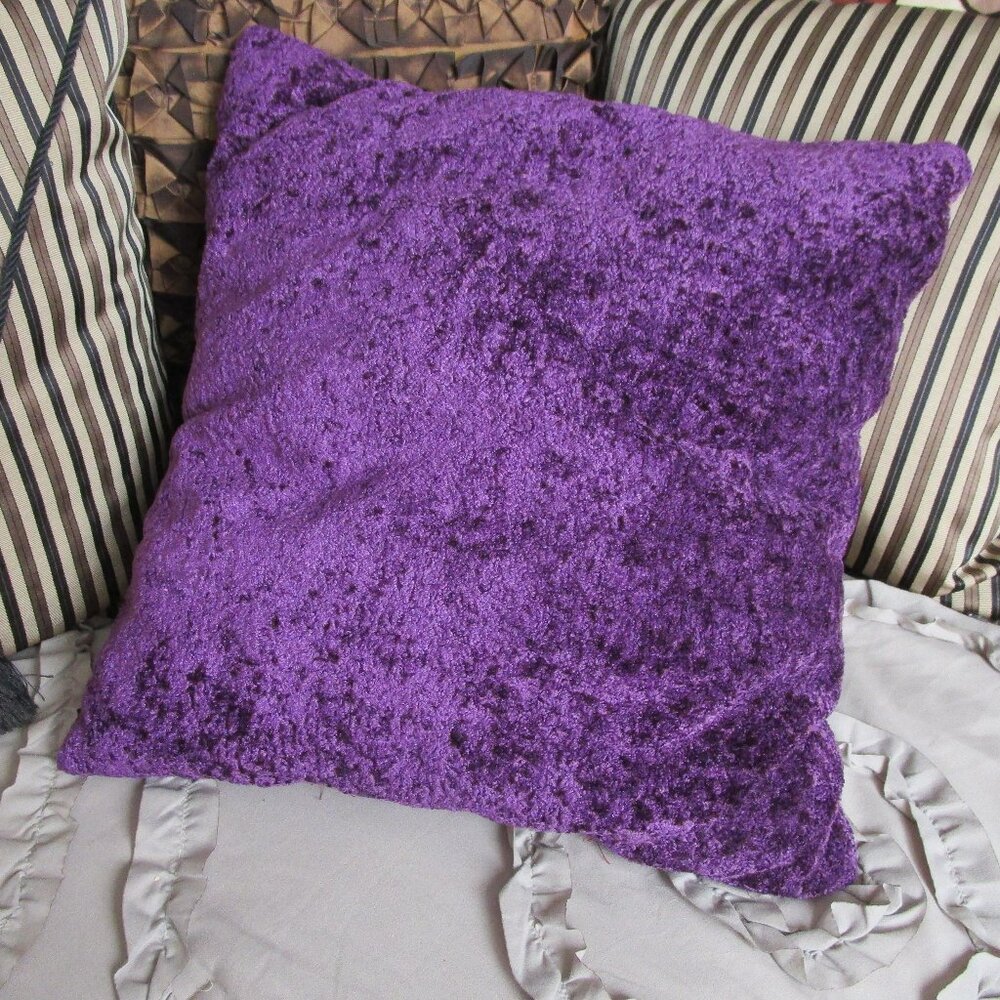 nubby chenille velour decorative pillow